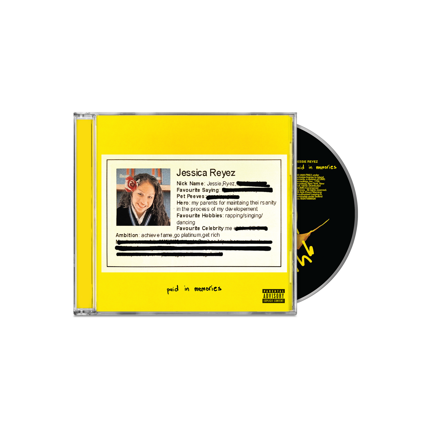 PAID IN MEMORIES CD