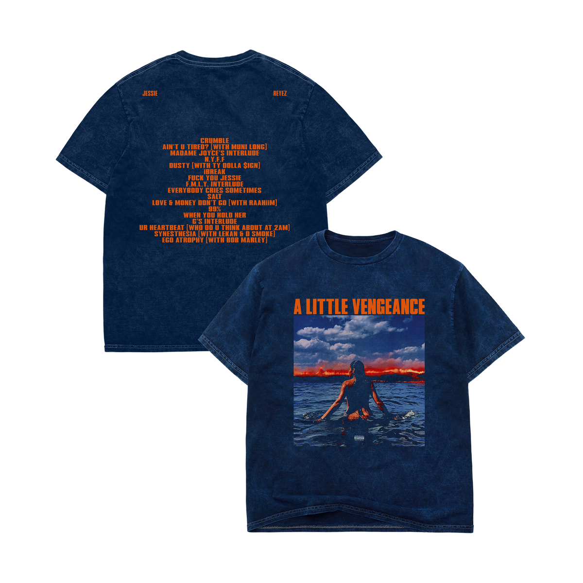 A LITTLE VENGEANCE Album Color Tee - Mineral Navy