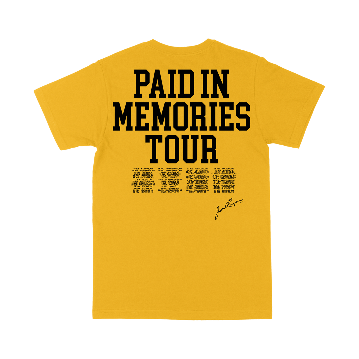 PIM TOUR TEE - GOLD
